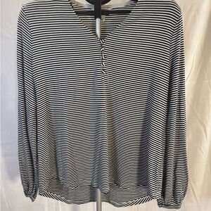 Liz Claiborne Black and White Striped Blouse